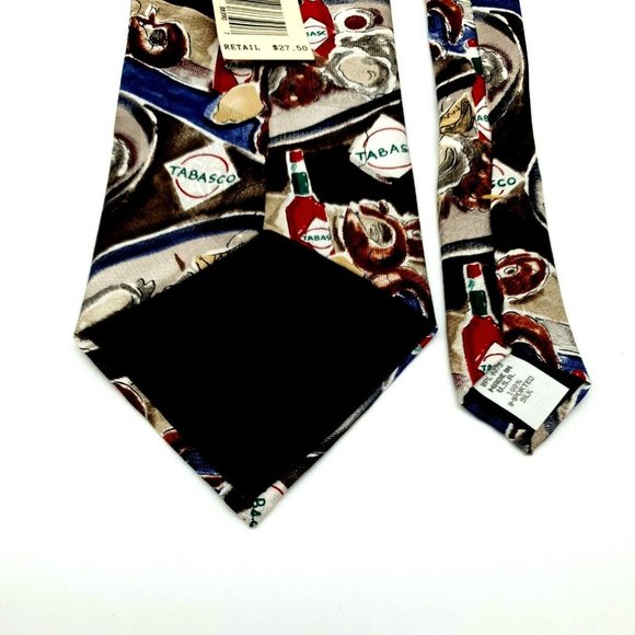 Tobasco Mens Tie Novelty Recipe Included NWT Waiter Waitress Server Restaurant - Picture 8 of 9